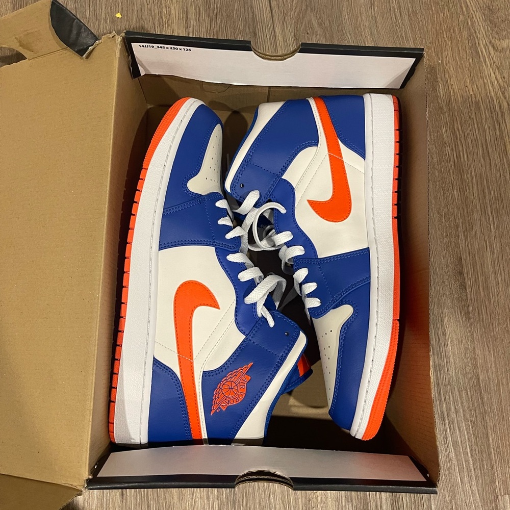 Nike Blue and Orange Athletic Shoes
